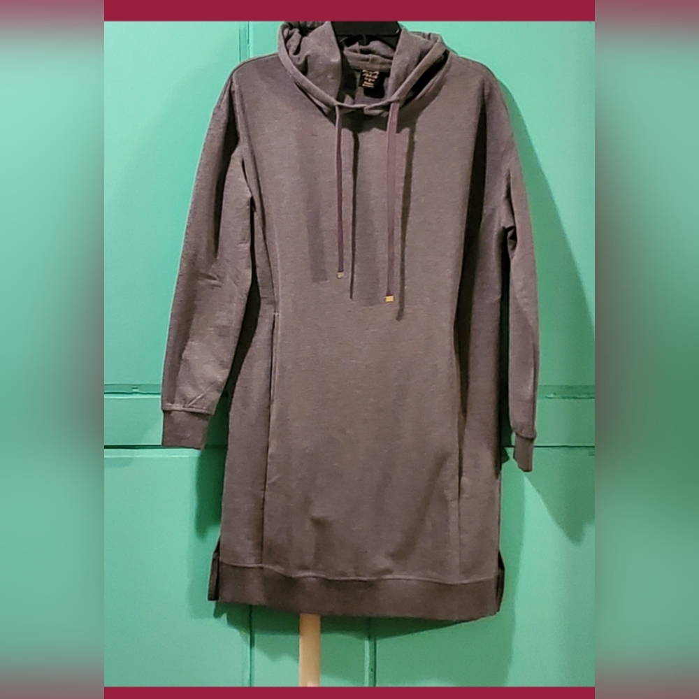 Long Sleeve Fleece Hoodie Tunic - Picture 5 of 10